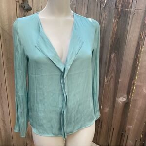 Mango sea foam satin blouse size XS